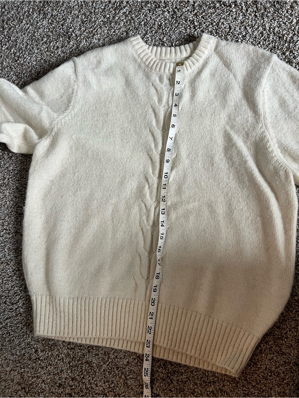 Stussy Off-White Cable Knit Crewneck Sweater - Picture 7 of 7
